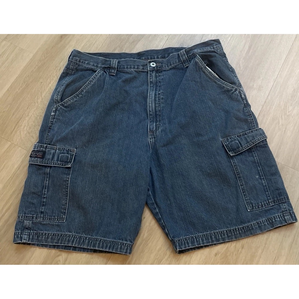 Vintage Wrangler Wrangler Hero Denim Men's 38 Shorts Blue Carpenter Utility